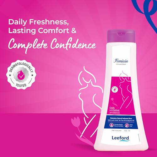 Image of Femivin Intimate Wash - 100ml | Helps to Prevent Dryness, Itching and Irritation | Enriched with Tea Tree Oil | Paraben Free | Suitable For All Skin Types, For Daily Use