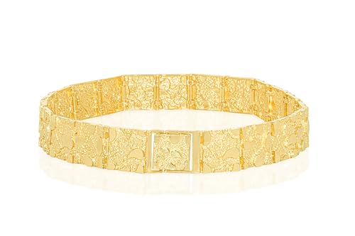 Floreo 10k Yellow Gold Nugget Bracelet