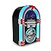 VICTOR Wilshire Desktop Bluetooth Jukebox with FM Radio, Built-in Stereo Speaker and Multicolor LED Lighting, Black (VDTJ-1450-BK)