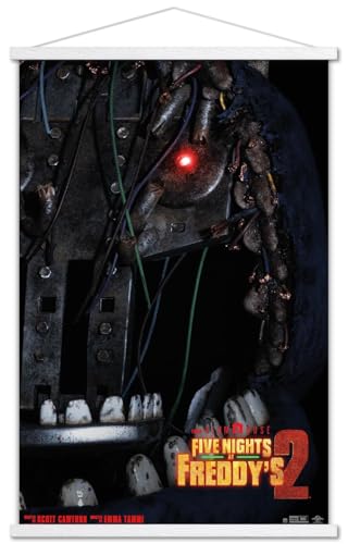 Five Nights at Freddy's Movie 2 (2025) - Bonnie One Sheet 3 Wall Poster with Magnetic Frame, 34L" x 22.4W", Premium Print and White Hanger Bundle