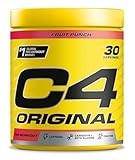 C4 Original Beta Alanine Sports Nutrition Bulk Pre Workout Powder for Men & Women | Best Pre-Workout Energy Drink Supplements | Creatine Monohydrate | Fruit Punch | 30 Servings