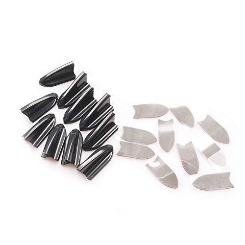 Top10 Racing Car Roof Shark Fin Spoiler Diffuser Wing Vortex Generator Universal Car Truck SUV Roof Decoration Spoiler Wing Black Car Accessories 10pcs/lot