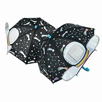 Floss & Rock 43P6407 Space Color Changing 3D Kids Umbrella, 22.05-inch Height, Multicolor, 54 x 56cm