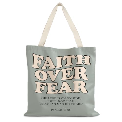 Walk by Faith Christian Canvas Tote Bag