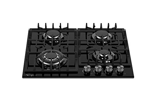 Empava 24" Gas Cooktop In Black Tempered Glass With 4 Burners 24Xgc28 #TOP3