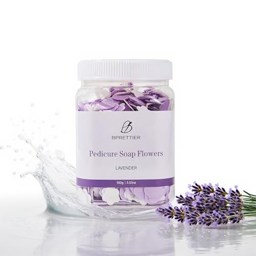 BPrettier Pedicure Soap Flowers Foot Soak Petals Sheet for Softens Dea