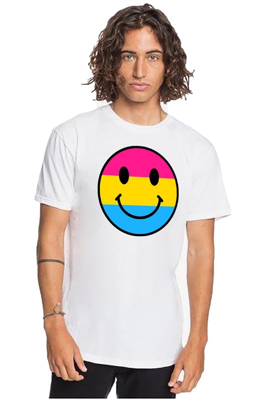 Epiko Pride Emoji Colorful Print T-Shirt for Men | Minimal Print T-Shirt for Men White