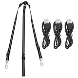 Cabilock Leuchtende LED Pferdeleine mit Verstellbarem Brustgurt Wasserfest Strapazierfähiges Pu Material Hohe Sichtbarkeit für Sicheres Reiten bei Nacht Praktisches Zubehör für Outdoor