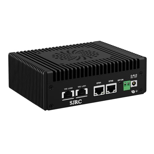 Image of SJRC Mini PC 2x10 GbE RJ45, Firewall Appliance N150 (Upgraded N100) Barebone NO RAM NO SSD, Dual i226V 2.5 Gbit LAN, S7 Pro OPNsense Micro Computer, 2xNVMe, 2xHD, Type-C, TF