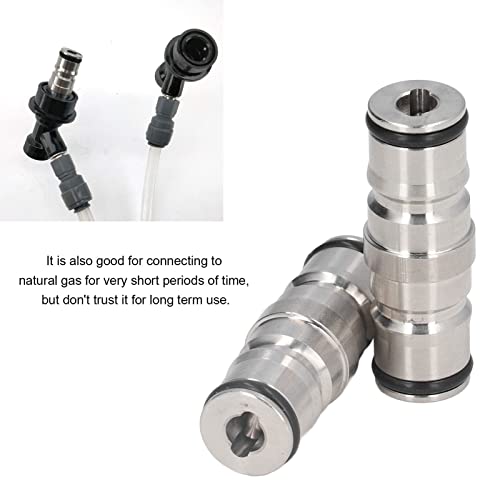 Homebrew Beer Ball Lock, Edelstahl-Schnelltrenn-Flüssigkeits- und Gas-Überbrückungspfosten Corny Keg-Adapter Doppelseitiger Corny-Pfosten Langlebiger Ball-Lock-Pfosten Zum Reinigen von Bierbrauen, Gas