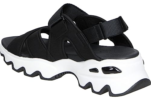 Skechers Women's Slide Sandal, Black Neoprene Webbing, 5
