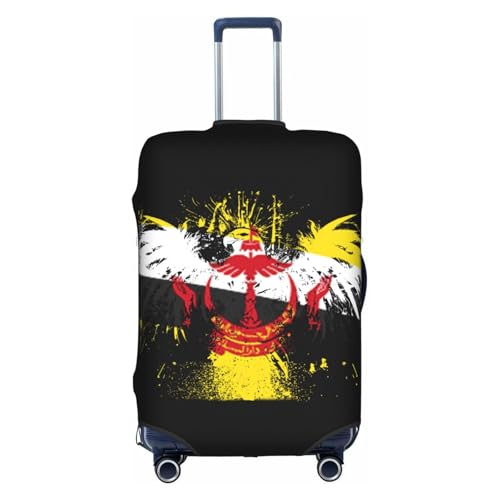 Travel Luggage Cover Brunei Darussalam Bruneians Flag Fashion Washable Baggage Suitcase Protector Fit For Luggage Medium