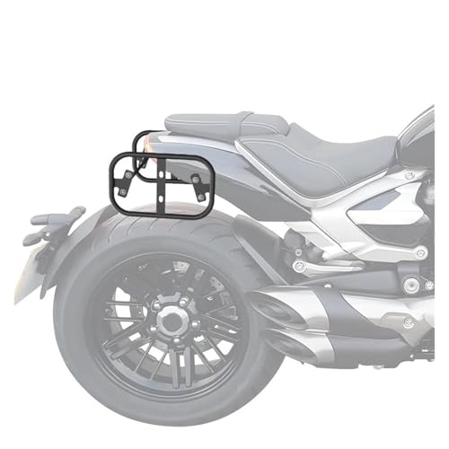 Soportes laterales de acero para viajar en tu Triump Rocket 3 con alforjas 3