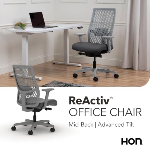 Image of HON Ignition 2.0 ReActiv Ergonomic Office Chair, Lumbar Support, Graphite