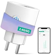 ANTELA WiFi Smart Socket Alexa 2.4/5GHz, with Current Measurement Compatible with Google Home, Smart Li...