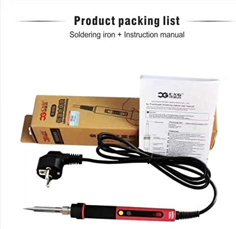Soldering CXG E110W EU Plug Digital LCD Adjustable NC thermostat Electric soldering iron handle kit set Welding repair Better than 936d - (Color: G, Plug Type: US)