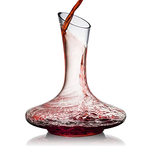 La mejor comparación de Jarras y decantadores - los más vendidos. 46 Decantador de Vino, Jarra De Vino Tinto, Aireador de Vino, Cristal sin Plomo 100% Soplado A Mano, Decantadores y Jarras de Vino, Accesorios para Vino (1200 Ml)
