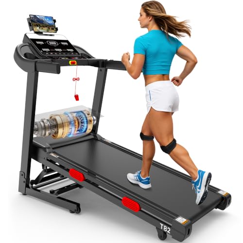 Image of Folding Incline Treadmill for Home, 330 /400 lb Capacity, 9 /10 MPH | 15% /20% Auto Incline, 16.9 inch /18.5 inch Wide Belt, Bluetooth Speakers, APP Connectivity, LED Touchscreen, Brushless Fan