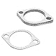 Akozon 3 Inch Exhaust Gasket, Focus Mk2 Auspuffdichtung,5 Stück Auspuffrohrdichtung,3 Zoll Auspuffdichtung Auspuffrohr Dichtung Auspuffkrümmer Auspuffdichtung Keramik Auspuffrohr Metalldichtung