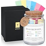 Zocipro Glas mit Bibelversen, englische Aufschrift 'Read Me When – The Hope', englische Bibelversen mit 90 Malschriften, christliches Geschenk für Damen und Herren, Oster-Bibelversen, religiöse