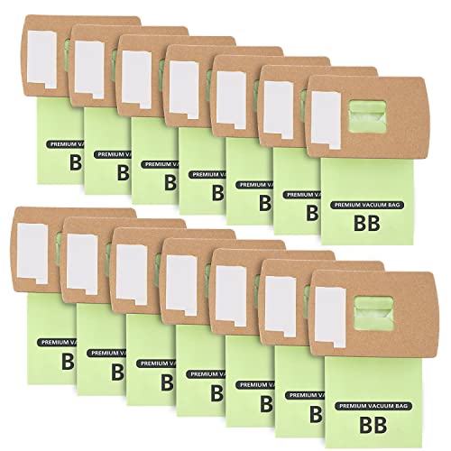 15 Pack Type Bb Compact Canister Bags Replacement For Oreck Xl Buster B Canister Vacuum Bags Pkbb12Dw Bb180 Bb280 Bb850 Bb870 Bb900 Bb1000 Mv160 With 4 Motor Filt Er #TOP17
