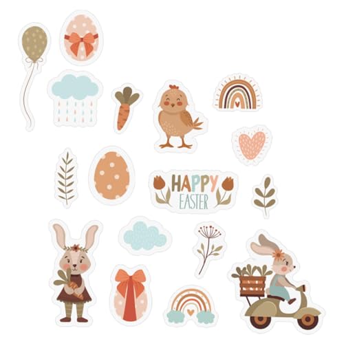 Homoyoyo 17 Piezas Imanes para Nevera con Diseño de Pascua de Imanes Decorativos con Conejo Adhesivos Seguros y Ligeros para Refrigerador Pizarra y Puerta Metálica Decoración Festiva