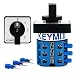 KEYMOO 20A Rotary Changeover Switch 660V 4 Position 3 Phase 12 Terminals,3-Way 2NO 2NC Universal Selector Switch 20/0-3.3