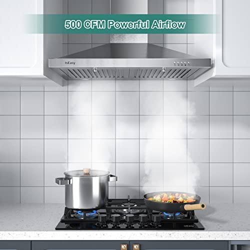 Iseasy TD1775Y Range Hood 30 Inch, Iseasy Wall Mount Vent Hood 500 Cfm thumb #5