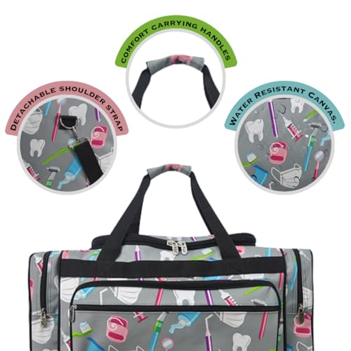 NGIL Canvas 20" inch Duffle Bag (Dentist-black)4