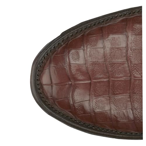 Tony Lama Mens Tremaine Croc Embossed 12 Inch Round Toe Dress Boots Mid Calf - Brown - Size 10.5 D4