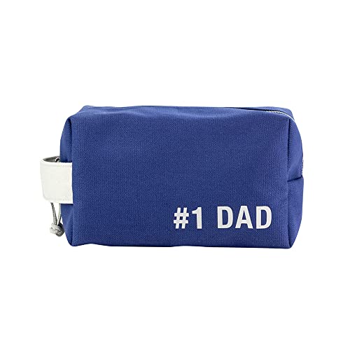 Kit de n&eacute;cessaire masculina #1 Dad azul cobalto 12 x 20 x 12 cm de lona de algod&atilde;o