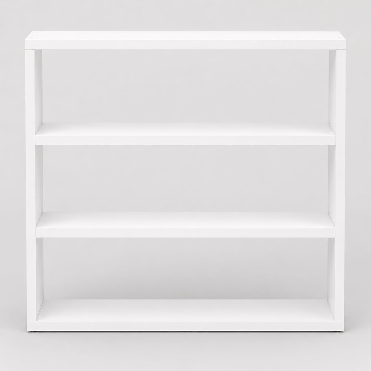 3-Tier Wall Shelf, Black, Engineered Wood, 24x24x5 Inch, Wall Mounted, Multi-Purpose Storage for Kitchen, Living Room, Bathroom (White, Engineered Wood)