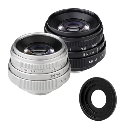 ݊܂Sony E 35mm F1.6 }jAtH[JXvCYiCO}EgtjEOS N1 C-FX NEX Micro 4/3 C-M4/3ɑΉ(Silver,RF)