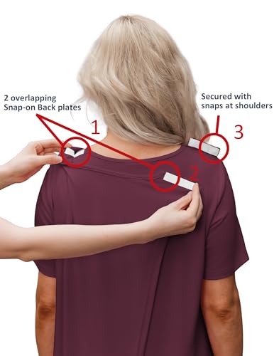 Deyeek Hospital Gowns for Women Tear Away Snap Open Back Dresses Women Post Surgery Clothing Soft Adaptive Nightgown2