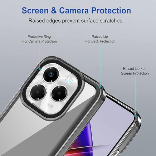 Image of Zapcase Back Case Cover for Infinix Note 40X 5G | Compatible for Infinix Note 40X 5G Back Cover | Case Cover with Camera Protection | (TPU + PC | Translucent Black)