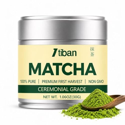 Matcha Powder Premium First Harvest, Ceremonial Grade Matcha, Green Tea Matcha Latte, Rich Flavor, 100% Vegan Sugar-Free with No Fillers, Radiation-Free (30g/1.06oz)