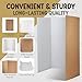 Enday Trifold Poster Board 36 x 48 (Pack of 4) White Presentation Boards Project Boards for Science Fair, Self-Adhesive Science Subtitles Included, for School and Office