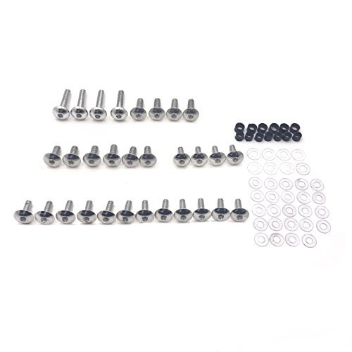 nbx- motocicleta carenado perno Kit cuerpo tornillos para 2001 – 2003 Suzuki GSXR 600 plata