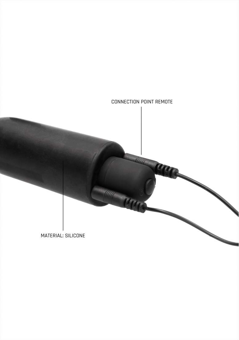Shots ElectroShock - E-Stimulation Vibrating Urethral Sounding Plug - Black