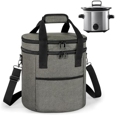 LUXJA Oval Insulated Slow Cooker Carrying Bag Compatible with 3 Q...
