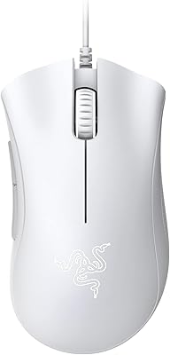Razer DeathAdder Essential (2021) - Wired Gaming Mouse (Optical Sensor, 6400 DPI, 5 Programmable Buttons, Ergonomic Form Factor) White