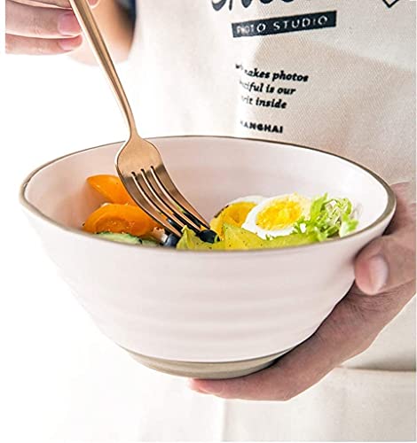 ERoomQ Pasta Bowls Bowl Creative Ceramic Deep Soup Bowl 7 Inch Fruit Salad Dessert Bowl Household Color Tableware Salad Bowls,