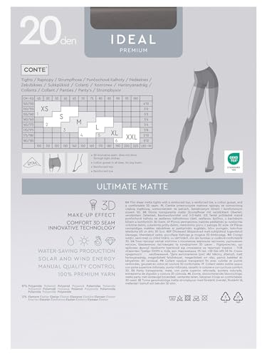 Image of Conte Tights Classic Matt Sheer Pantyhose with Control Top Ideal 20 den