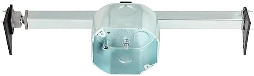 Ciata Soporte de montaje para ventilador de techo, Saf-T-Brace con dientes de bloqueo, 3 dientes, caja más grande para alta capacidad de cable, giro