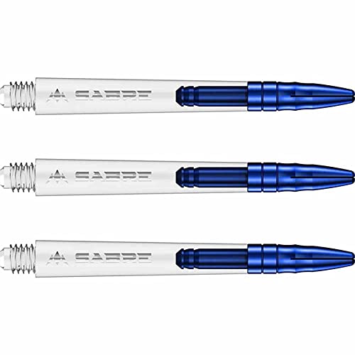 Mission Darts Sabre Shafts | Durable Clear Polycarbonate Stems with Coloured Aluminium Top | 1 Set of 3 Shafts | Blue | Tweenie (S1531) - Image 2