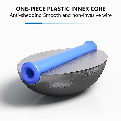 EKIND Egg Sinkers Weights Fishing Olive Shape Inner Core Assortment Lead Oval Shape Bass Casting Gear Kit for Saltwater Freshwater Fishing (20Pcs,10g)