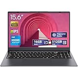 UOWAMOU 15.6-inch, 16GB RAM, 512GB SSD, FHD IPS Display Laptop Computer, N5095 Quad Core, 2.4/5G WiFi, BT4.2 Backlit and Fingerprint, Lightweight and Portable