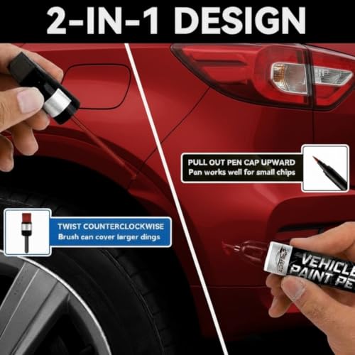 Image of XDOTOAR for Maruti Suzuki Dzire Gallant Red (Z5H) Car Scratch Remover Touch Up Paint Pen | 2-in-1 Automotive Paint Pen for Deep Scratches & Paint Chip Repair | Exact Colour Match | Quick Dry | Rust Protection | 18ml