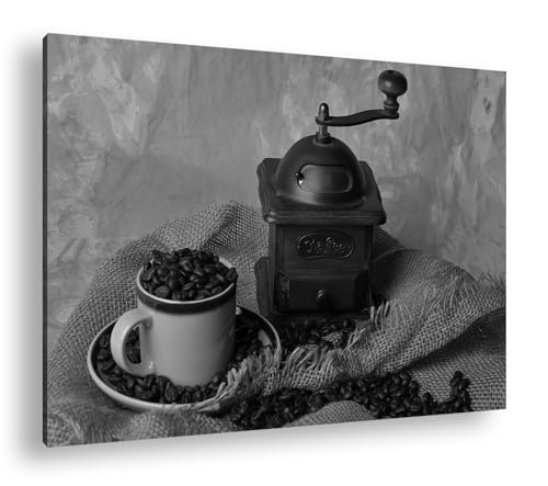 Image sur toile ancienne machine à café deyoli pour habiller un mur vide avec cadre bois