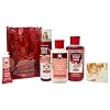 Bath & Body Works Winter Candy Apple Gift Bag Set - Fragrance Mist, Body Wash, Body Lotion and Hand Cream - with a Peach Gardenia Sample Soap